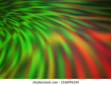 Dark Green, Red vector bokeh template. Modern geometrical abstract illustration with gradient. A completely new design for your business.