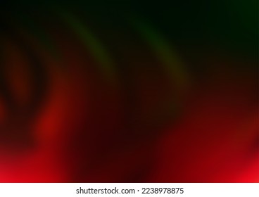 Green oscuro, bokeh vectorial rojo y patrón colorido. Ilustración colorida en estilo abstracto con gradiente. Una nueva textura para tu diseño.