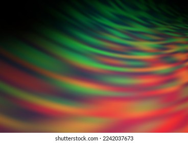 Green oscuro, plantilla de bokeh vectorial rojo. Ilustración abstracta geométrica moderna con gradiente. Un diseño completamente nuevo para su negocio.