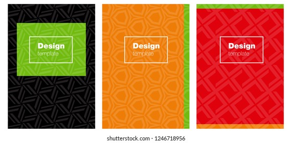 Dark Green, Red vector brochure for ui, ux design. Glitter abstract design concept with text box. Pattern for business books, journals.
