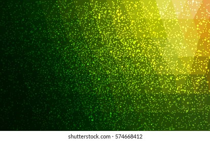 Dark Green, Red vector christmas postcard low polygon background. Illustration consisting of triangles. Abstract triangular polygonal origami or crystal design of New Year celebration.
