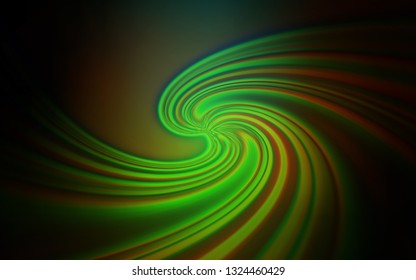 Dark Green, Red vector colorful blur backdrop. Creative illustration in halftone style with gradient. New design for your business.