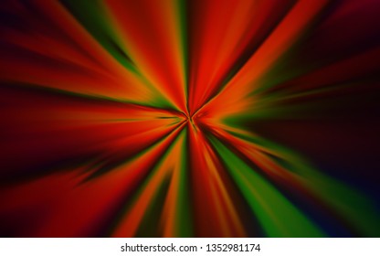 Dark Green, Red vector colorful blur backdrop. Modern abstract illustration with gradient. Background for designs.