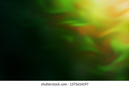 Dark Green, Red vector colorful blur backdrop. An elegant bright illustration with gradient. New style design for your brand book.