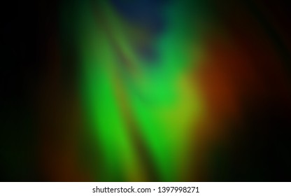 Dark Green, Red vector colorful blur background. Shining colored illustration in smart style. Background for a cell phone.