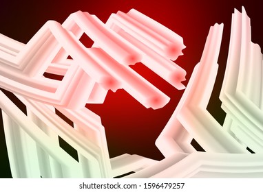 Dark Green, Red vector colorful blur background. A completely new colored illustration in blur style. Blurred design for your web site.