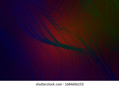 Fondo negro verde oscuro, rojo vectorial colorido. Nueva ilustración de color en estilo borroso con degradado. Fondo para un teléfono móvil.