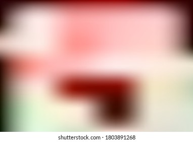 Dark Green, Red vector colorful blur background. A completely new colored illustration in blur style. Blurred design for your web site.