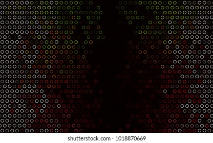 Dark Green, Red vector  cover with spots. Modern abstract illustration with colorful water drops. Completely new template for your brand book.