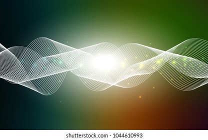 Dark Green, Red vector cover with happy holiday ribbons. Blurred decorative design in anniversary style with confetti. New design for ad, poster, banner of your Party.