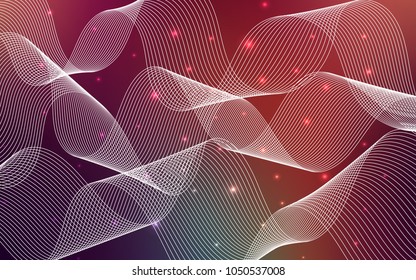Dark Green, Red vector cover with happy holiday ribbons. Confetti on blurred abstract background with colorful gradient. Beautiful design for your business advert of anniversary.