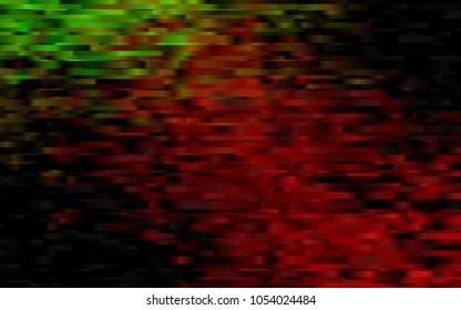 Dark Green, Red vector cover with long lines. Lines on blurred abstract background with gradient. Smart design for your business advert.