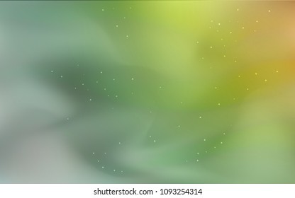 Dark Green, Red vector cover with astronomical stars. Blurred decorative design in simple style with galaxy stars. Pattern for futuristic ad, booklets.
