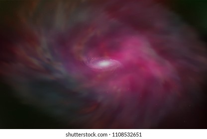 Dark Green, Red vector cover with astronomical stars. Glitter abstract illustration with colorful cosmic stars. Best design for your ad, poster, banner.