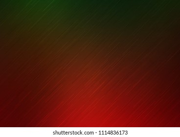 Dark Green, Red vector cover with long lines. Blurred decorative design in simple style with lines. The template can be used as a background.