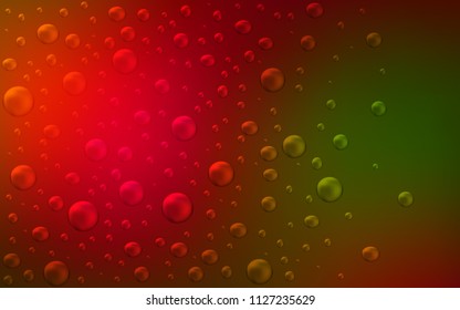 Dark Green, Red vector cover with spots. Illustration with set of shining colorful abstract circles. Beautiful design for your business natural advert.