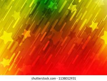 Dark Green, Red vector cover with long lines. Blurred decorative design in simple style with lines. Smart design for your business advert.