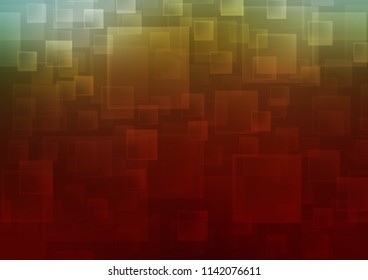 Dark Green, Red vector cover in polygonal style. Glitter abstract illustration with rectangular shapes. Best design for your ad, poster, banner.