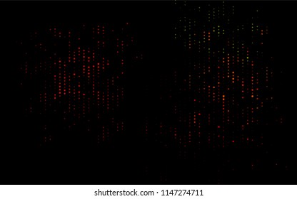 Dark Green, Red vector  cover with spots. Modern abstract illustration with colorful water drops. Pattern can be used as texture of water, rain drops.