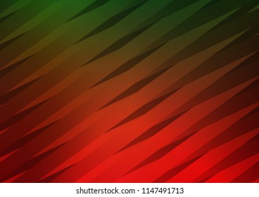 Dark Green, Red vector cover with long lines. Blurred decorative design in simple style with lines. The pattern can be used for busines ad, booklets, leaflets