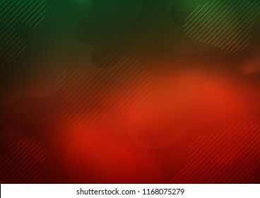 Dark Green, Red vector cover with long lines. Glitter abstract illustration with colored sticks. The pattern can be used for websites.