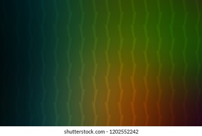 Dark Green, Red vector cover with stright stripes. Shining colored illustration with sharp stripes. Smart design for your business advert.