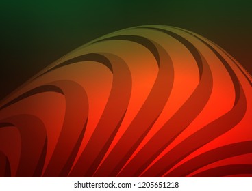 Dark Green, Red vector cover with long lines. Glitter abstract illustration with colored sticks. The pattern can be used for busines ad, booklets, leaflets