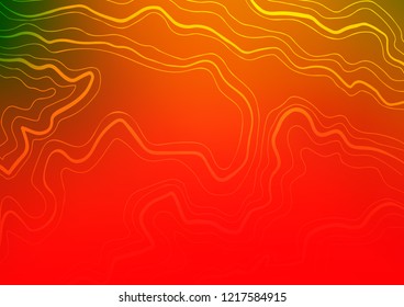 Dark Green, Red vector cover with long lines. Blurred decorative design in simple style with lines. Smart design for your business advert.