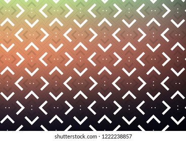 Dark Green, Red vector cover with long lines. Shining colored illustration with narrow lines. Smart design for your business advert.