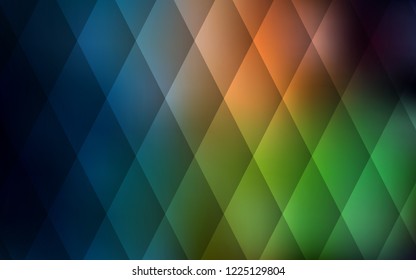 Dark Green, Red vector cover in polygonal style. Rectangles on abstract background with colorful gradient. Modern template for your landing page.