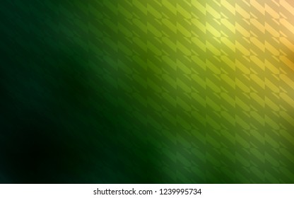 Dark Green, Red vector cover with stright stripes. Shining colored illustration with sharp stripes. Pattern for your busines websites.