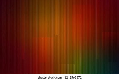 Dark Green, Red vector cover with stright stripes. Glitter abstract illustration with colored sticks. Smart design for your business advert.