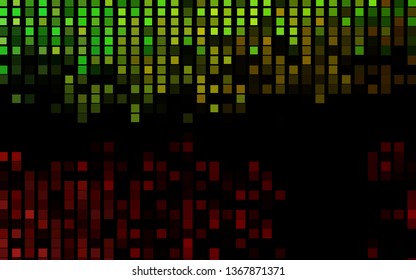 Dark Green, Red vector cover in polygonal style. Rectangles on abstract background with colorful gradient. The template can be used as a background.