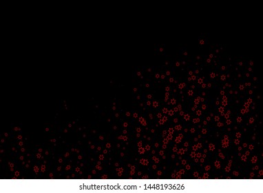 Dark Green, Red vector cover with small and big stars. Modern geometrical abstract illustration with stars. The pattern can be used for new year ad, booklets.
