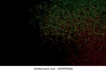 Dark Green, Red vector cover with spots. Glitter abstract illustration with blurred drops of rain. Pattern for ads, leaflets.