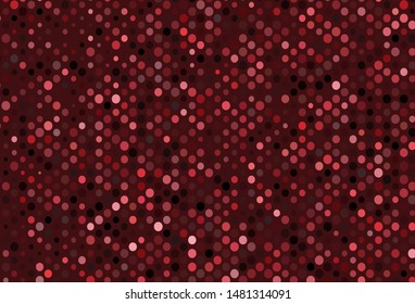 Dark Green, Red vector cover with spots. Beautiful colored illustration with blurred circles in nature style. Design for posters, banners.