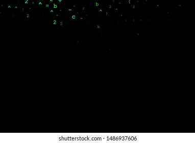 Dark Green, Red vector cover with math elements. Illustration with Numeral symbols on abstract template. Template for cell phone backgrounds. - Powered by Shutterstock - Get 15% off with code: PIKWIZARD15