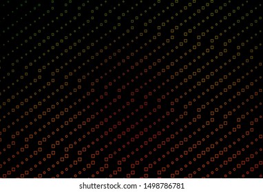 Dark Green, Red vector cover with polygonal style. Modern abstract illustration with colorful rectangles. Best design for your ad, poster, banner.