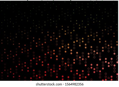 Dark Green, Red vector cover with spots. Modern abstract illustration with colorful water drops. Design for business adverts.