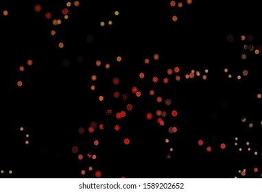 Dark Green, Red vector cover with beautiful snowflakes. Glitter abstract illustration with crystals of ice. New year design for your business advert.