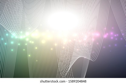 Dark Green, Red vector cover with happy holiday ribbons. Blurred decorative design in anniversary style with confetti. The pattern can be used for carnival, festival leaflets.