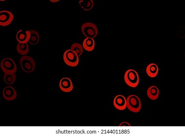 Dark Green, Red vector cover with spots. Blurred bubbles on abstract background with colorful gradient. Design for posters, banners.