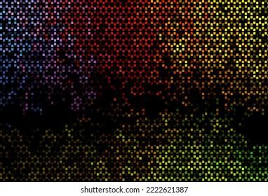 Verde oscuro, cubierta vectorial roja con estilo poligonal. Ilustración con un conjunto de rectángulos coloridos. Diseño inteligente para su anuncio comercial.