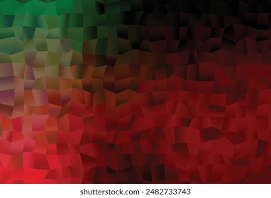 Dark Green, Red vector cover with polygonal style. Abstract gradient illustration with rectangles. Smart design for your business advert.