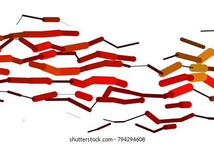 Dark Green, Red vector cover with rounded stripes. Modern geometrical abstract illustration with staves. The pattern can be used for medical ad, booklets, leaflets