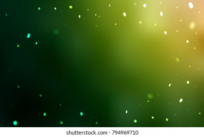 Dark Green, Red vector cover with beautiful snowflakes. Glitter abstract illustration with crystals of ice. The pattern can be used for new year ad, booklets.
