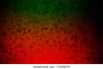 Dark Green, Red vector crooked abstract pattern. Glitter abstract illustration with wry lines. Brand-new style for your business design.