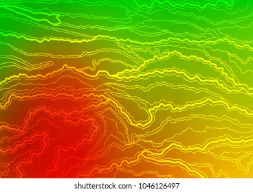Dark Green, Red vector doodle blurred texture. A vague abstract illustration with doodles in Indian style. The pattern can be used for coloring books and pages for kids.