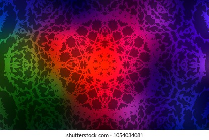 Dark Green, Red vector doodle blurred texture. Creative illustration in blurred style with doodles made by child. The pattern can be used for coloring books and pages for kids.