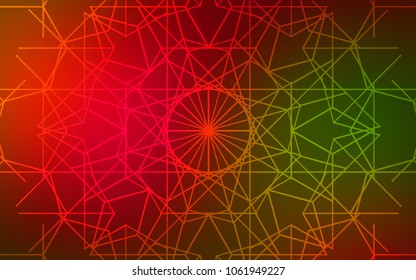 Dark Green, Red vector doodle blurred texture. Childish elegant natural pattern with gradient. The pattern can be used for coloring books and pages for kids.